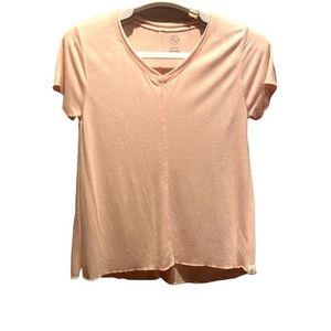 Treasure & Bond Girl’s Lightweight Peachy Pink V Neck T Shirt Size Medium